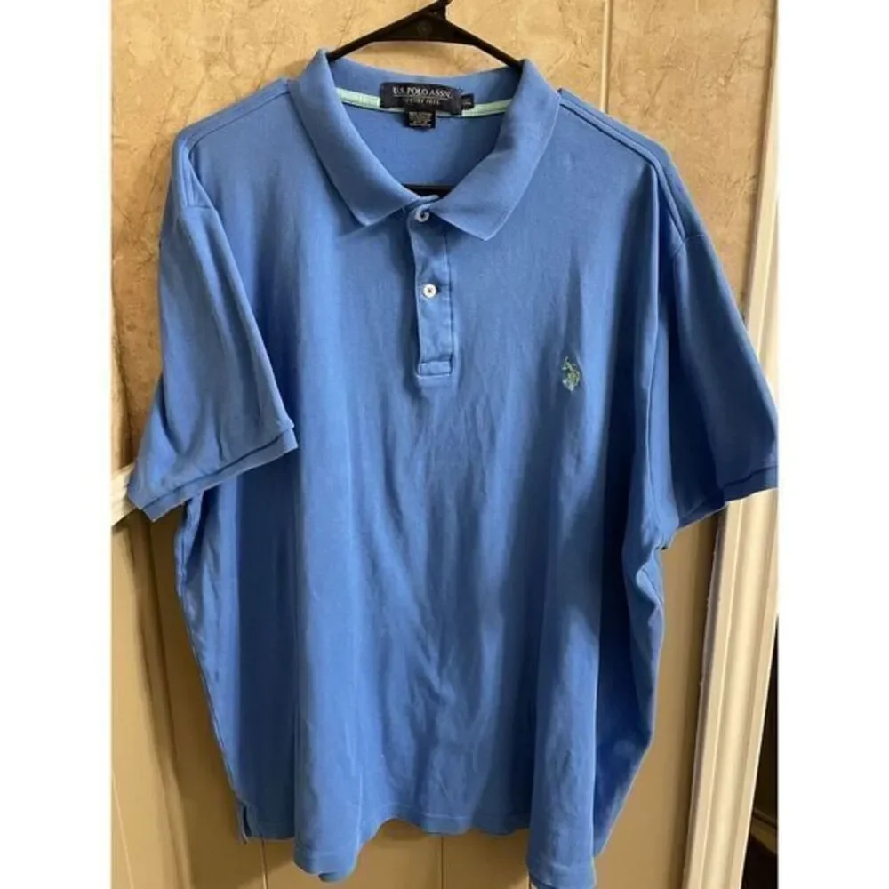 US Polo Assn Men's Blue Polo Size XXL (B16)